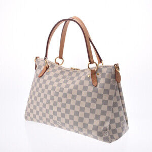 Louis Vuitton Canvas Azur Limington Bag White Tote Damier